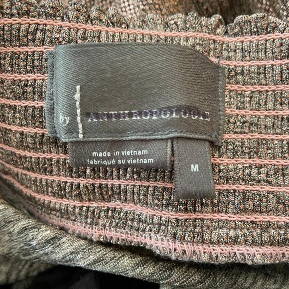 Anthropologie Melora Rose Gold Metallic Elastic Waist Harem Joggers, Size Medium - Picture 3 of 6